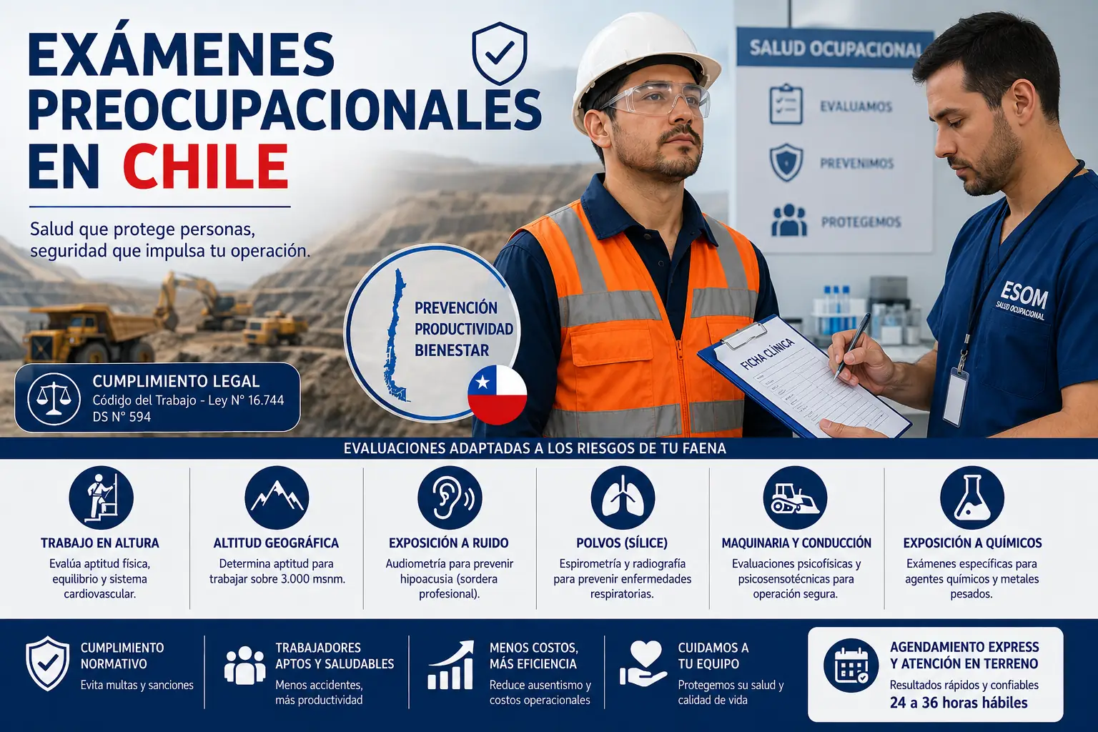 ¿Cuáles son los Exámenes Preocupacionales en Chile?